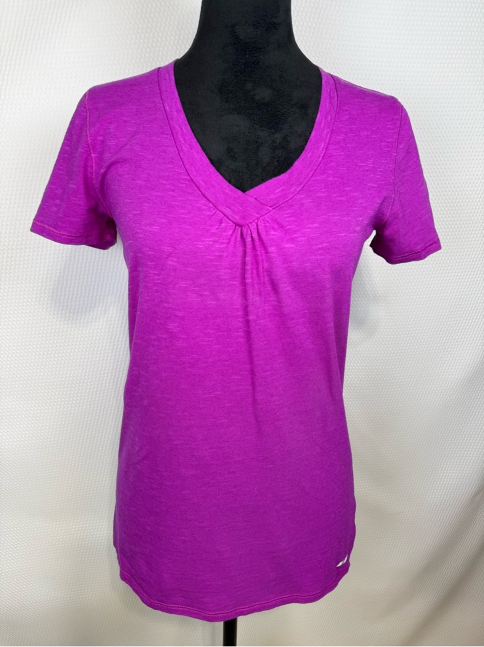 Koppen Heathered V-Neck T-shirt Size Medium Purple Athletic Performance Tee